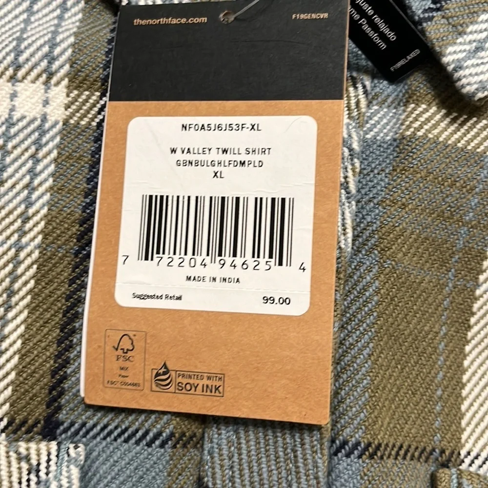 NEW THE NORTH FACE - Valley Twill Flannel Shirt - Picture 5 of 13